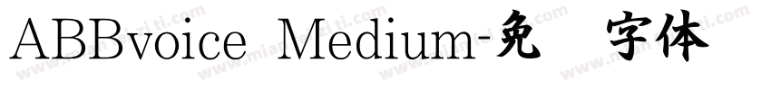 ABBvoice Medium字体转换